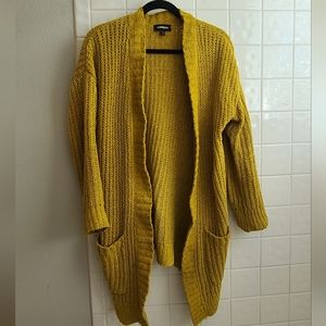 Express Chunky Knit Sweater, size small, mustard yellow